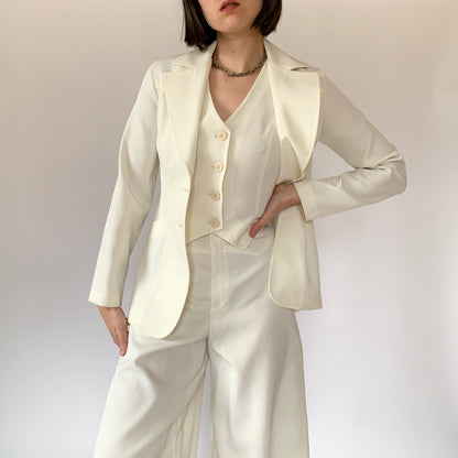 Vintage 1970s Three-Piece Suit (XXS)