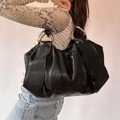 00s Black Leather Kooba Bag