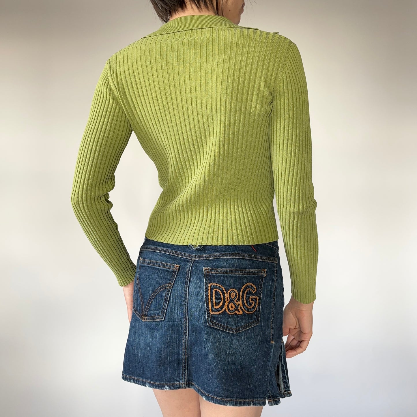 Pistachio Ribbed Knit (S)