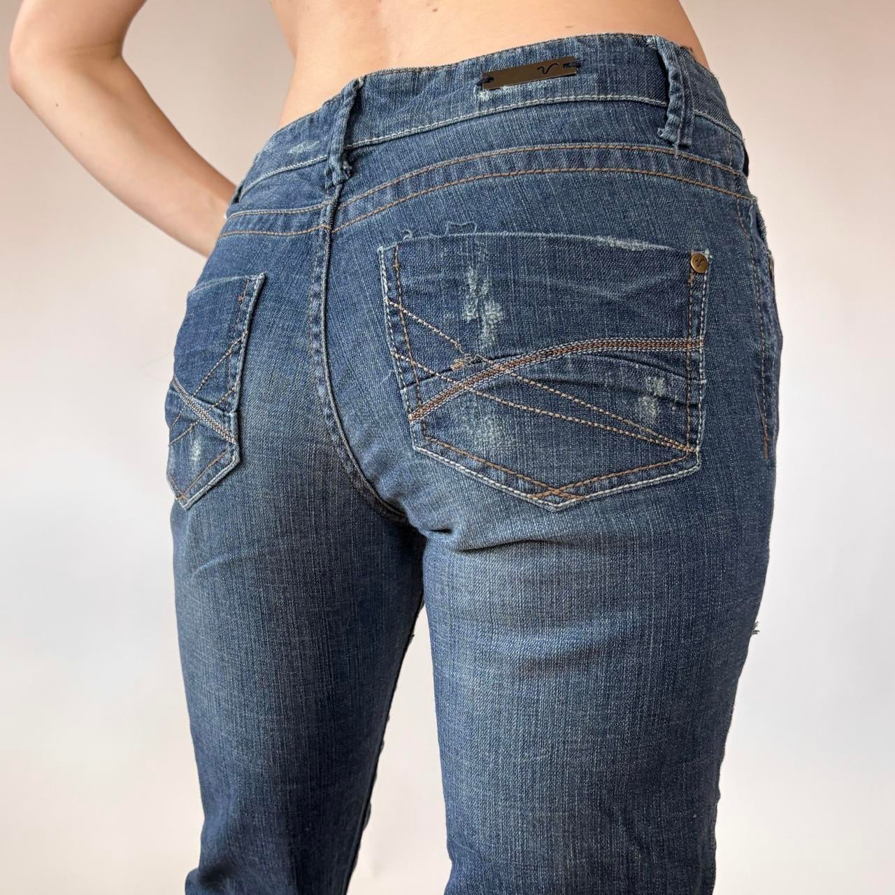 Y2K Low Rise Flare Jeans (S)