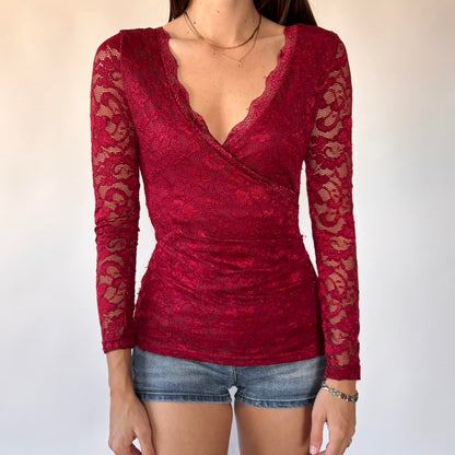 Crimson Lace Longsleeve (XS/S)