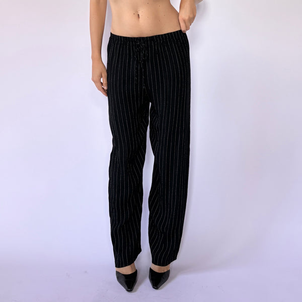 90s Pinstripe Drawstring Trousers (XS/S)