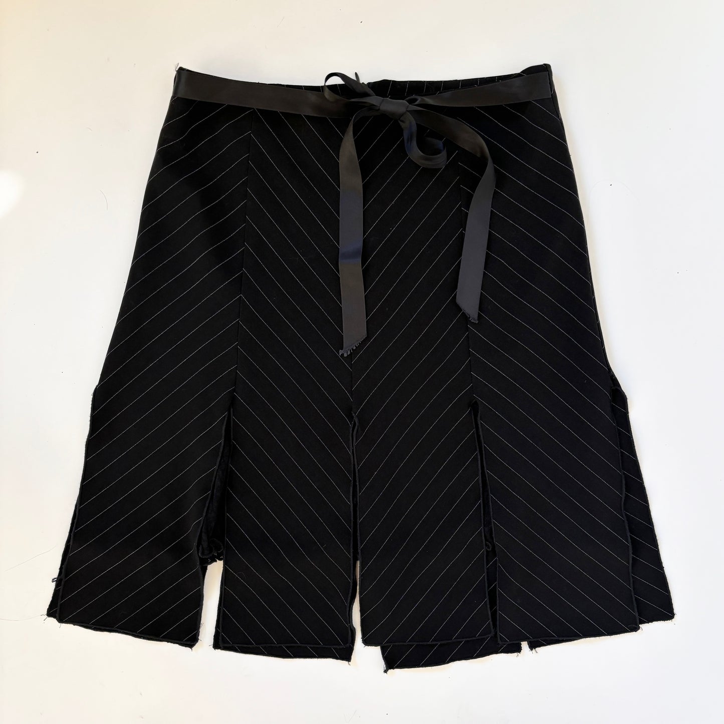 90s Pinstripe Split Hem Midi (S)