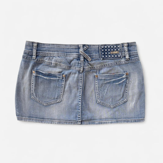Y2K Low Rise Denim Mini Skirt (S/M)