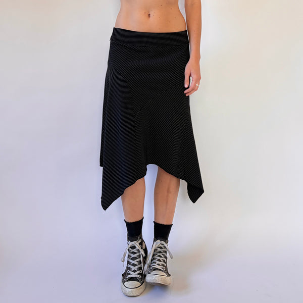 90s Asymmetrical Pinstripe Skirt (S/M)