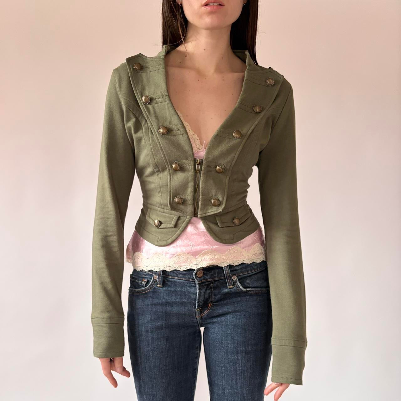 2000s Military Style Jacket (M)