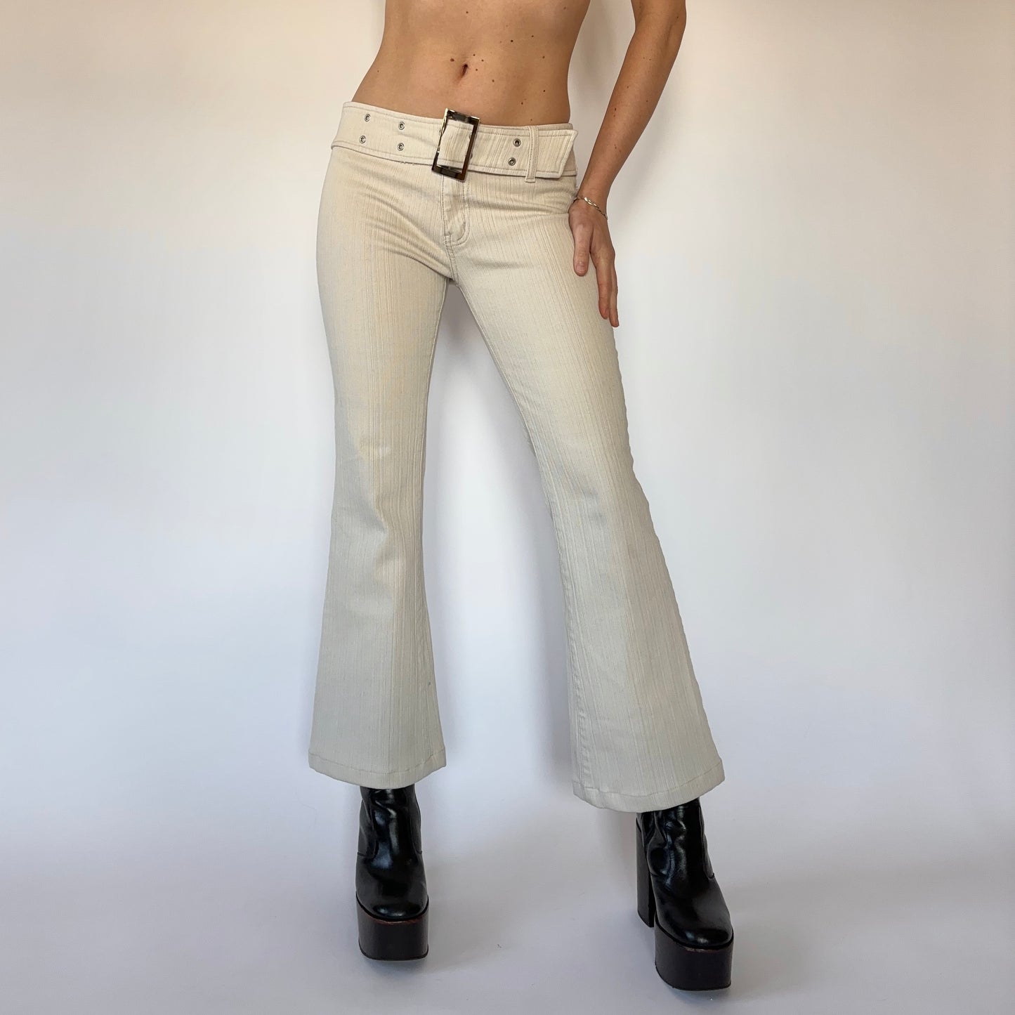 Y2K Belted Flares (S)