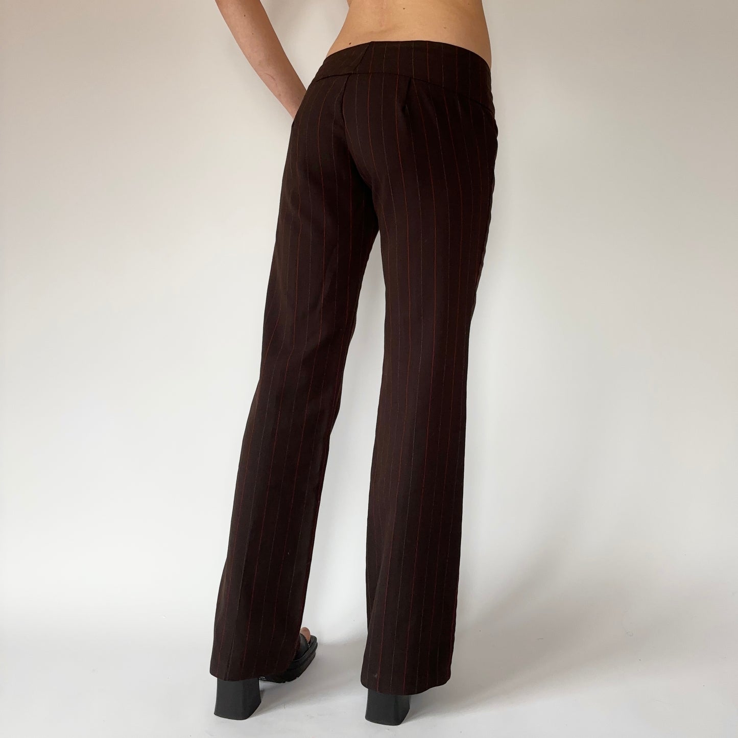 2000s Corpcore Pinstripe Trousers (S)