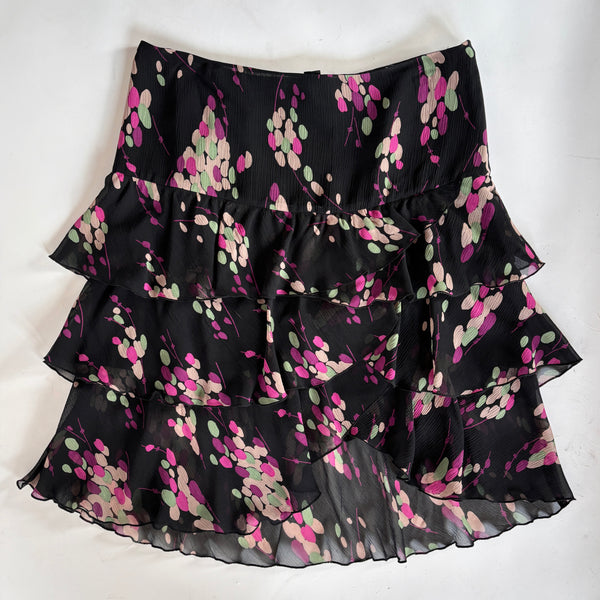 Pure Silk Tiered Skirt (M)