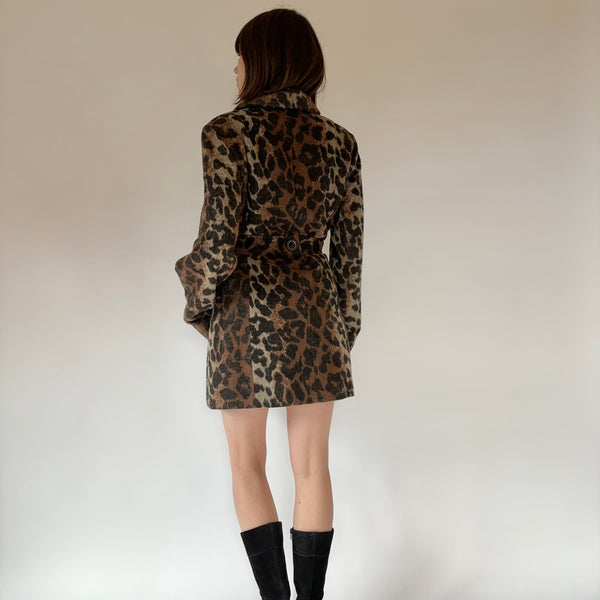 Via Spiga Leopard Coat (L)