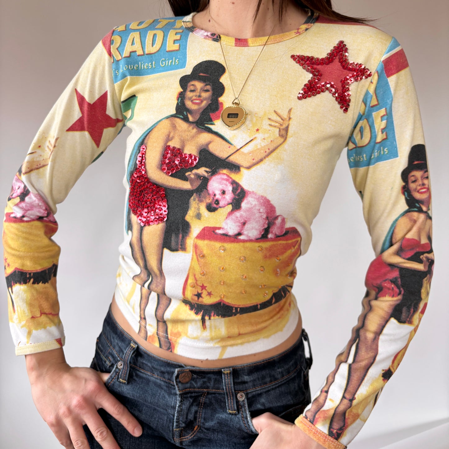 Y2K Graphic Longsleeve Top (S/M)