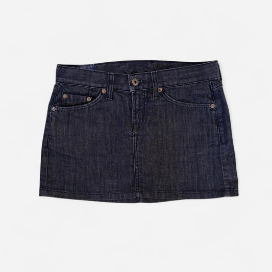 Lucky Dark Wash Denim Mini Skirt (XS)
