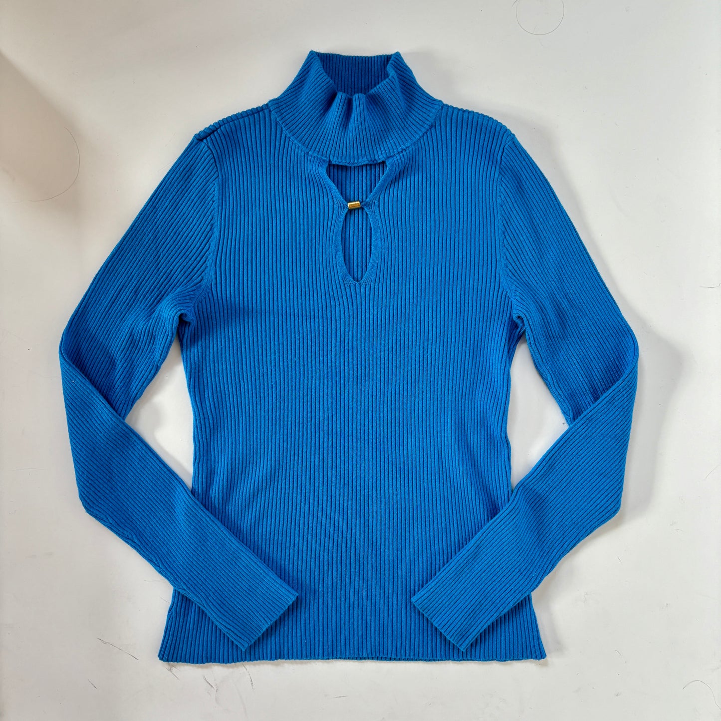 2000s Royal Blue Ribbed Knit (S/M)