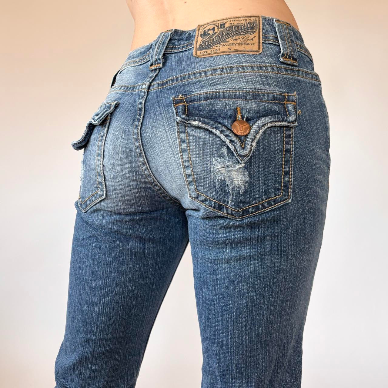 Y2K Low Rise Bootcut Jeans (XS/S)