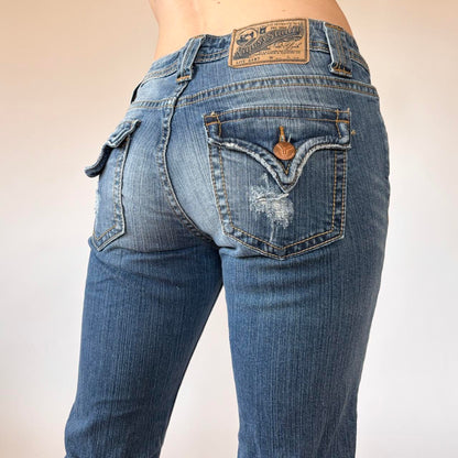 Y2K Low Rise Bootcut Jeans (XS/S)