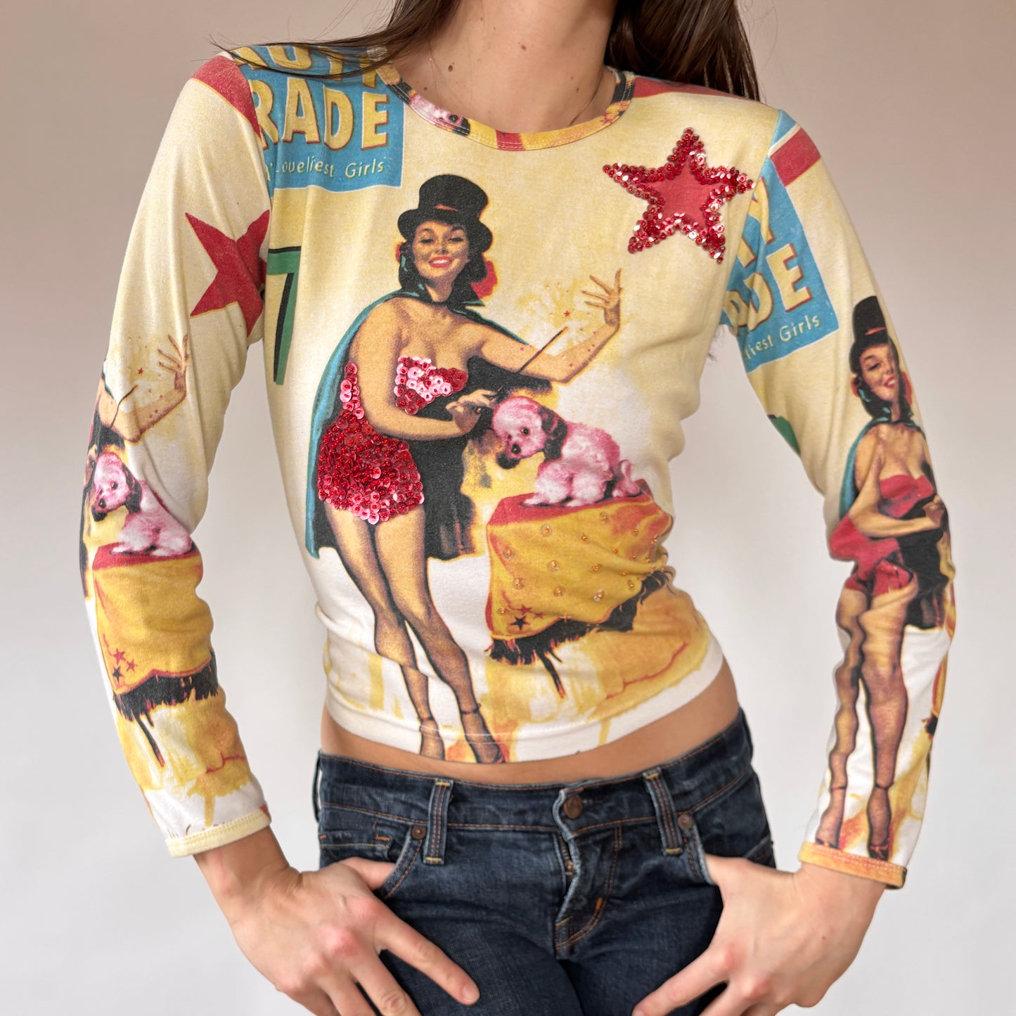 Y2K Graphic Longsleeve Top (S/M)