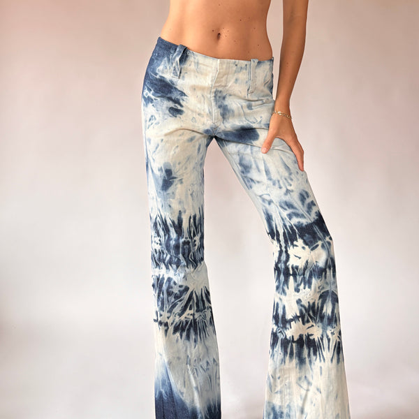 70s Custom Tie Dye Jeans (S)