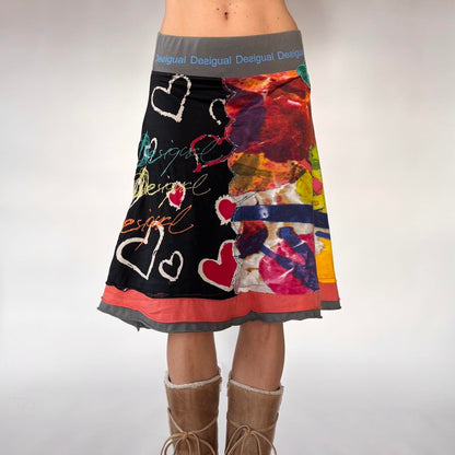 Desigual Graphic Midi Skirt (XS/S)
