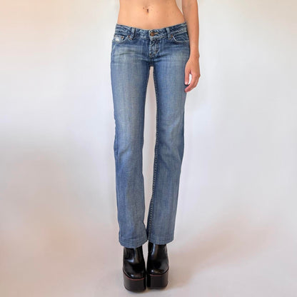 Y2K Low Rise Bootcut Jeans (XXS)