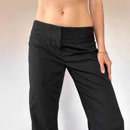 2000s Low Rise Pinstripe Trousers (S)