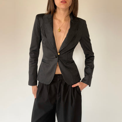 Bebe 2000s Pinstripe Blazer (XS)