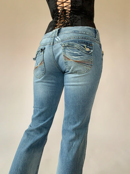 Y2K Low Rise Flare Jeans - Small