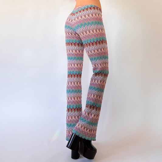 90s Does 70s Knitted Flares (S/M)