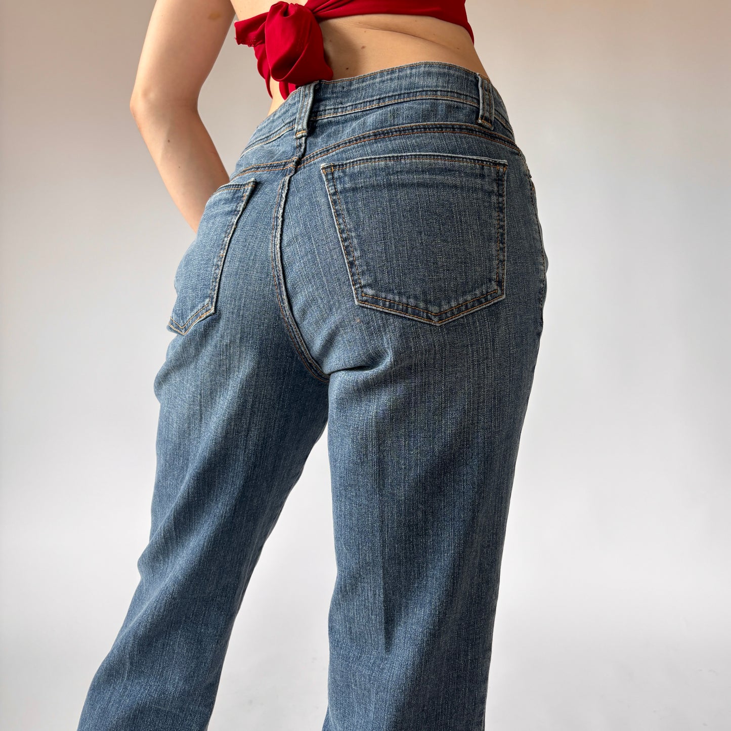 Y2K Rhinestone Embellished Jeans (S/M)