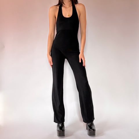 90s Noir Stretch Jumpsuit (S/M)