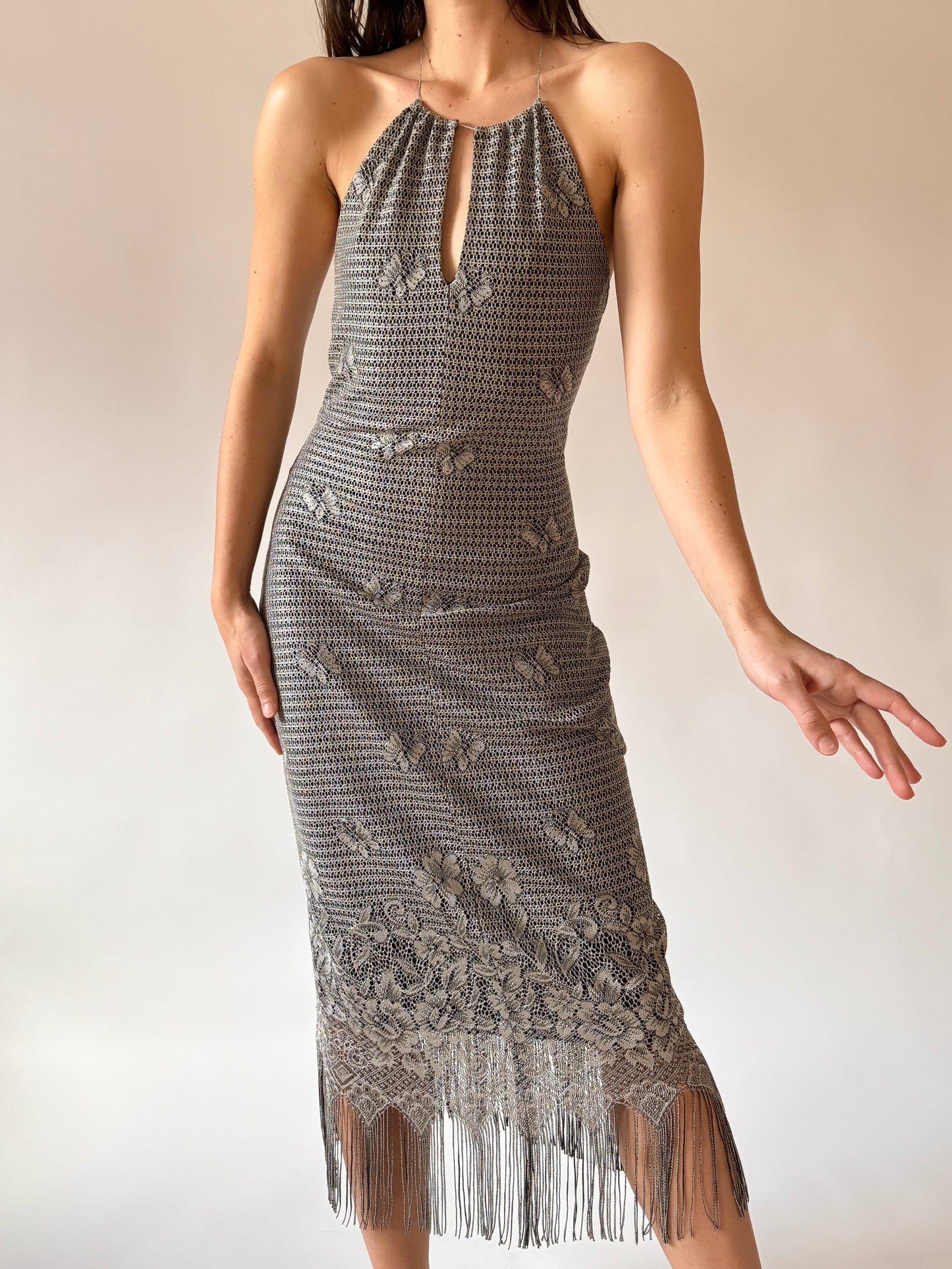 Y2K Butterfly Fringe Dress (S)