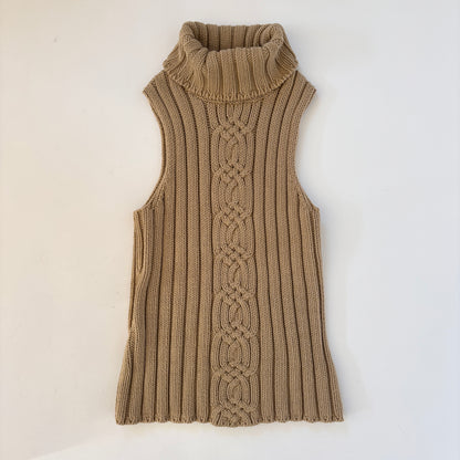2000s Sleeveless Knit Turtleneck (S/M)