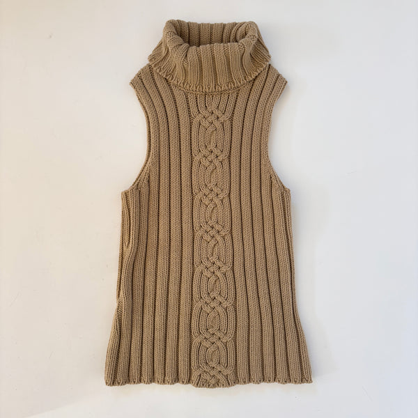 2000s Sleeveless Knit Turtleneck (S/M)