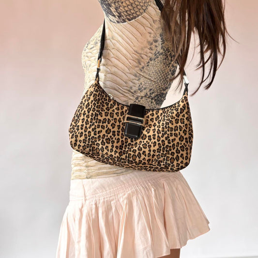 Y2K Leopard Shoulder Bag