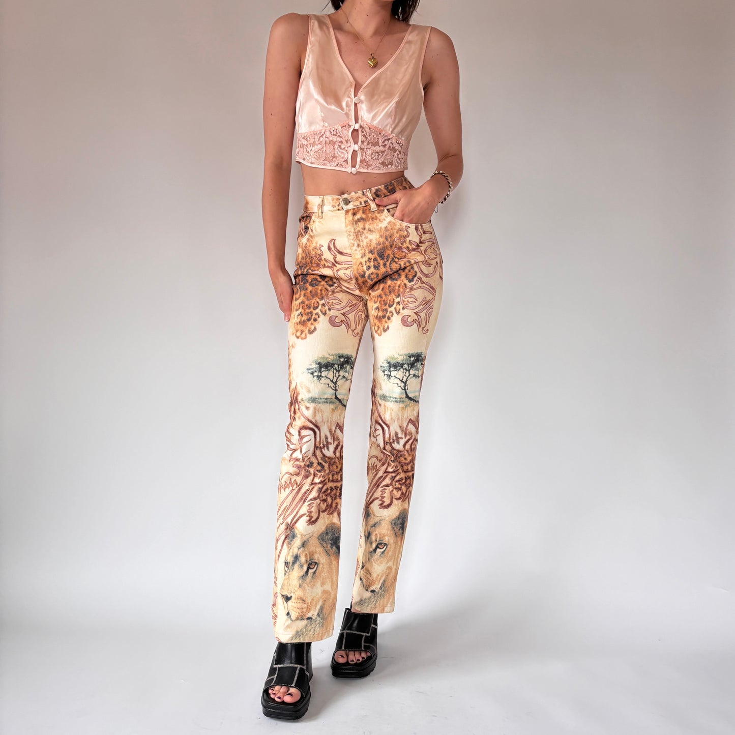 2000s Safari Print Pants (XS/S)
