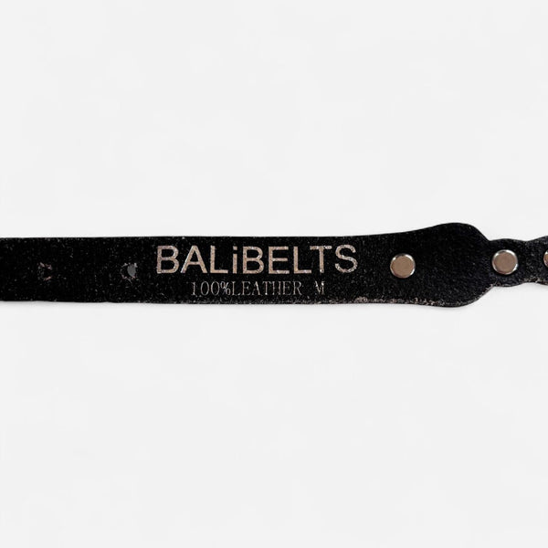 Embellished Stone Leather Belt