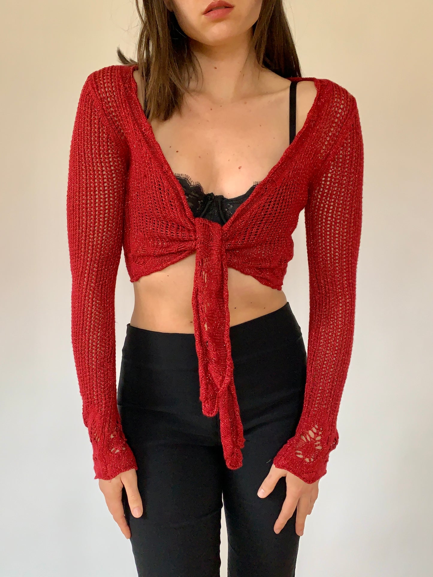 Y2K Crochet Cardigan - S/M