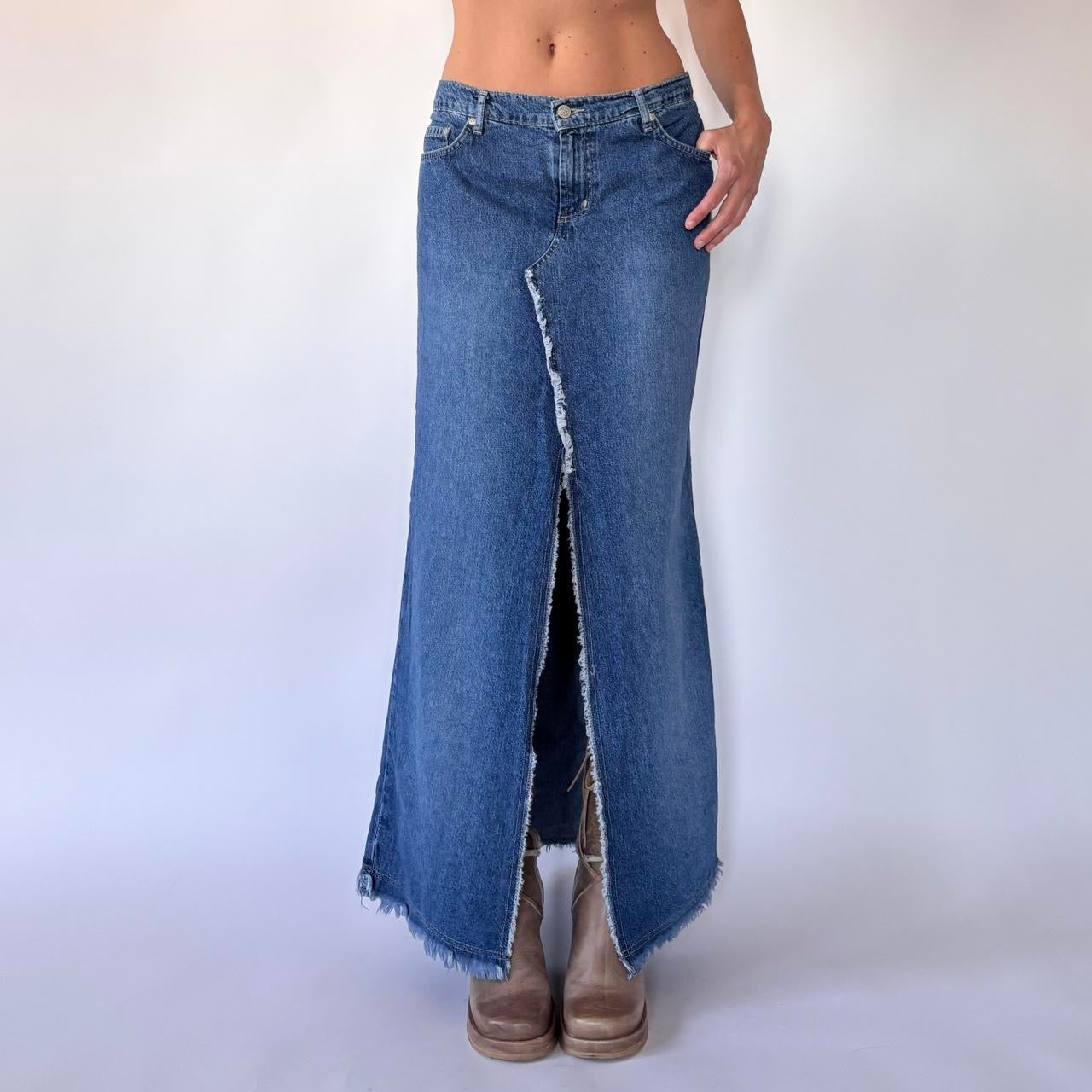 90s Denim Maxi Skirt (M/L)
