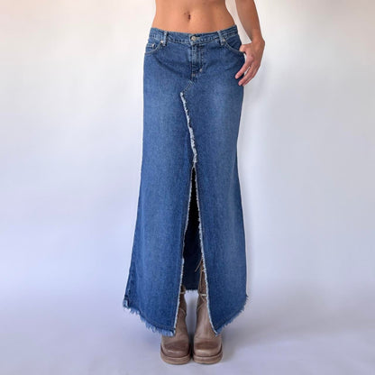 90s Denim Maxi Skirt (M/L)