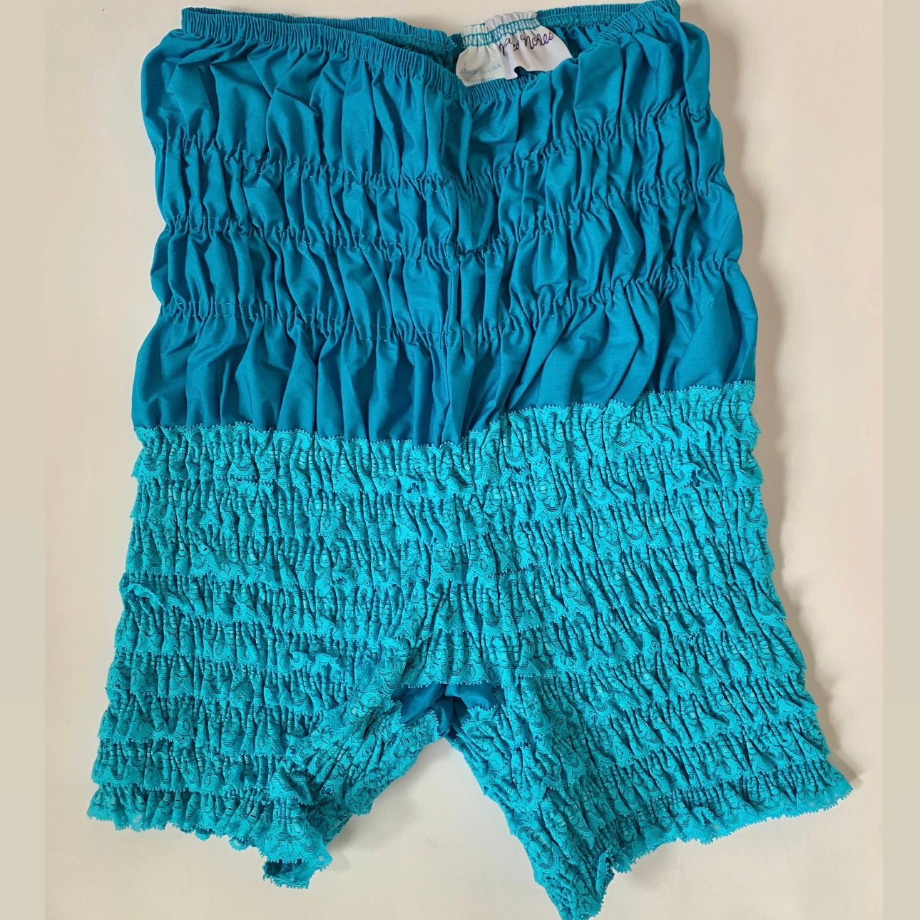 Vintage Aqua Ruffle Bloomers (S/M)