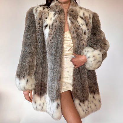 80s Faux Fur Coat (M/L)