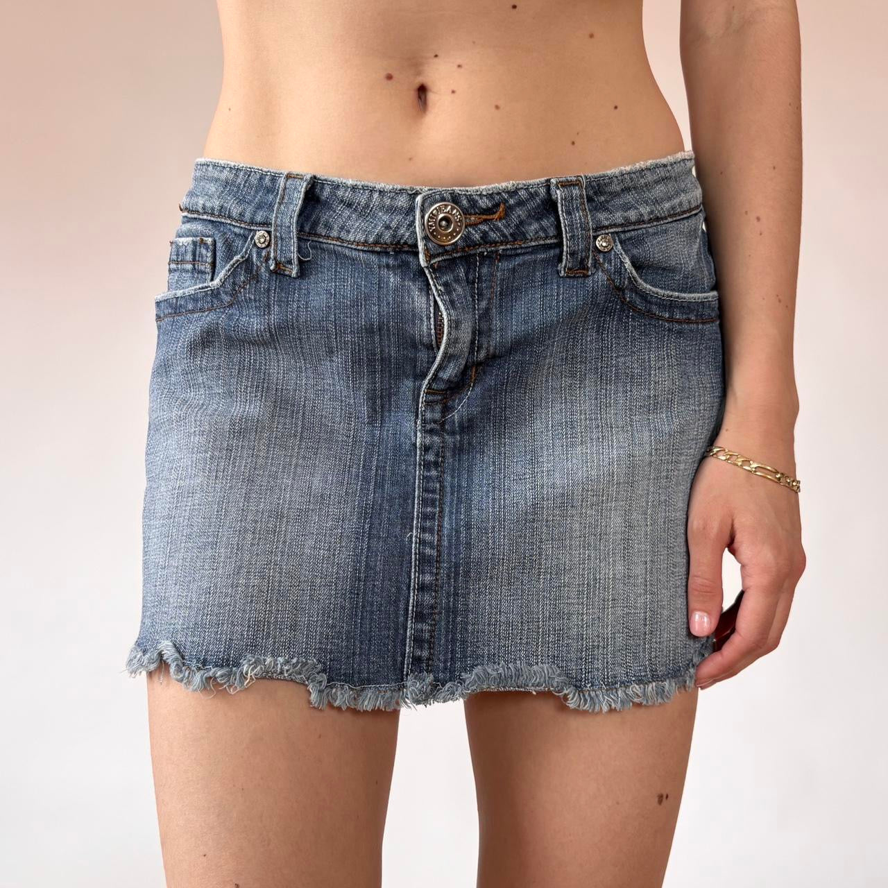 Y2K Denim Mini Skirt (M)