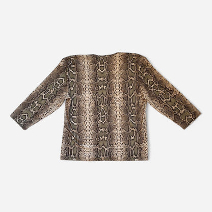 Y2K Snakeskin Printed Top (L/XL)