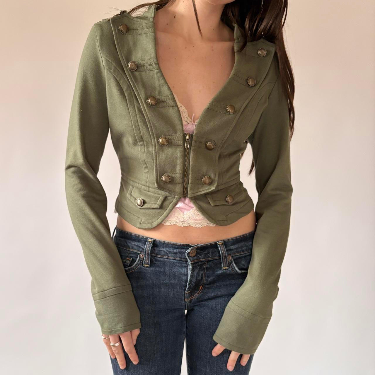 2000s Military Style Jacket (M)