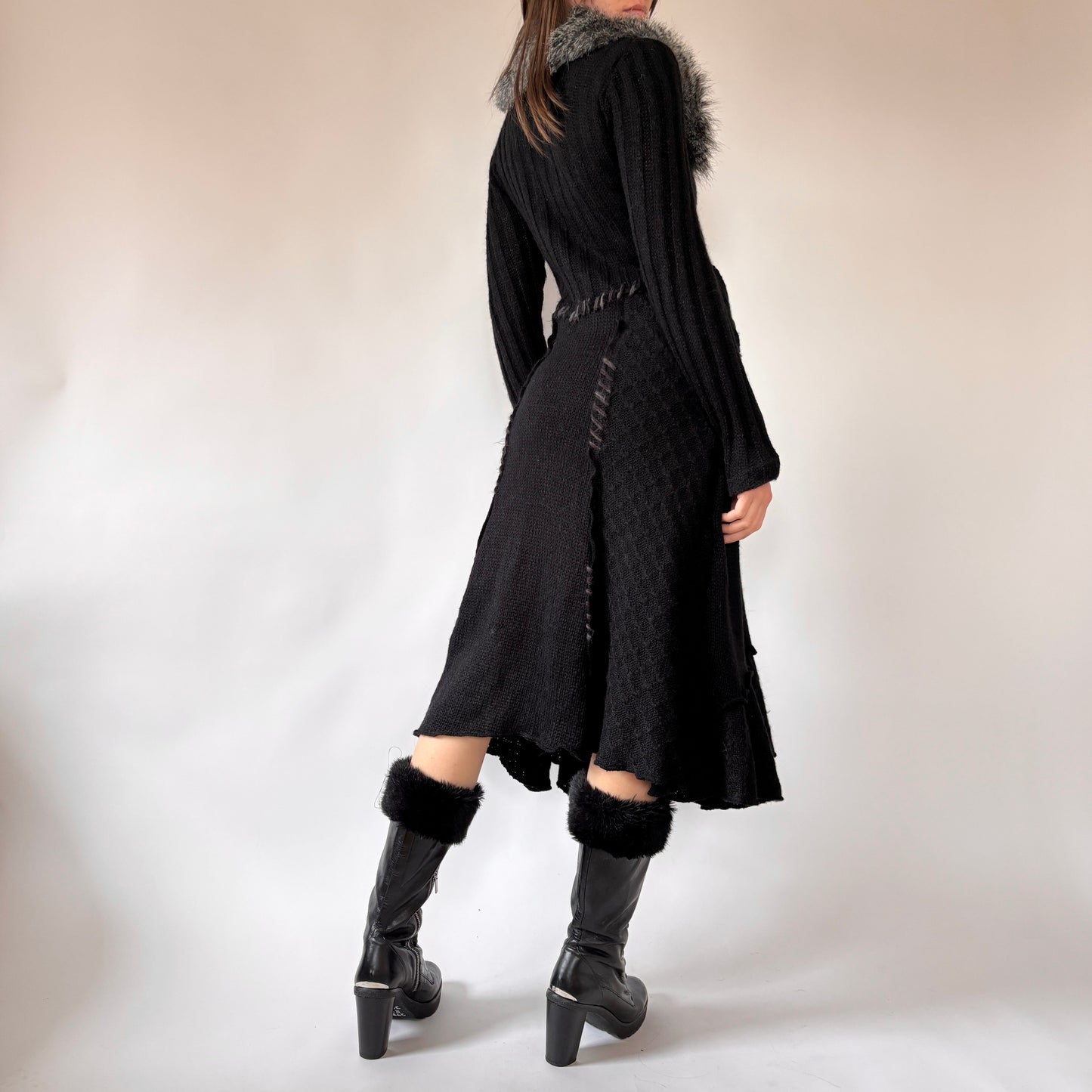 Y2K Faux Fur Cardigan (M)