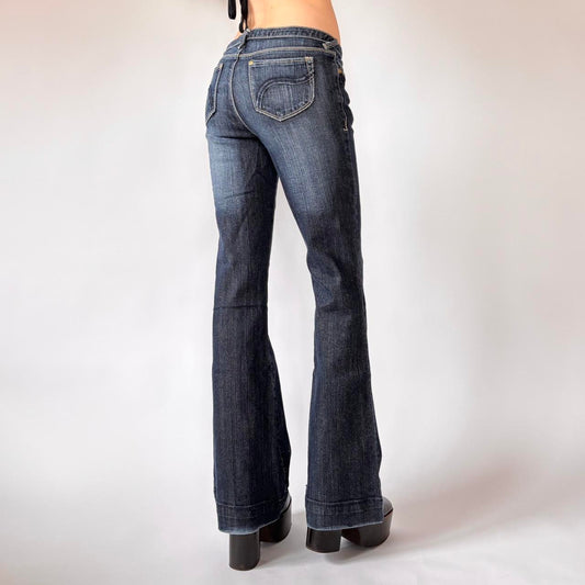 Y2K Low Rise Flare Jeans (XS/S)