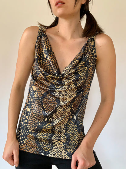 2000s Snakeskin Top