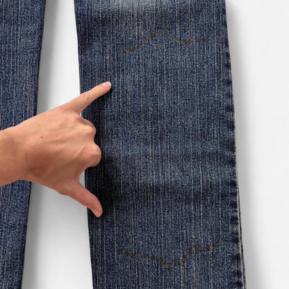 Y2K Low Rise Studded Bootcut Jeans (XXS)