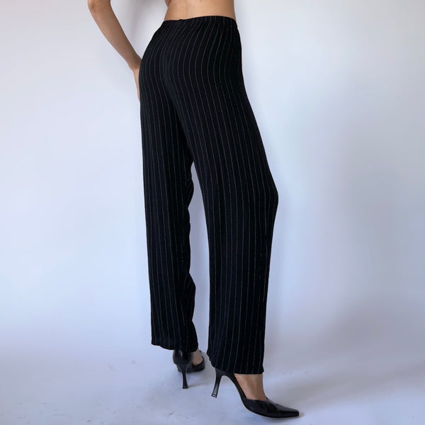 90s Pinstripe Drawstring Trousers (XS/S)