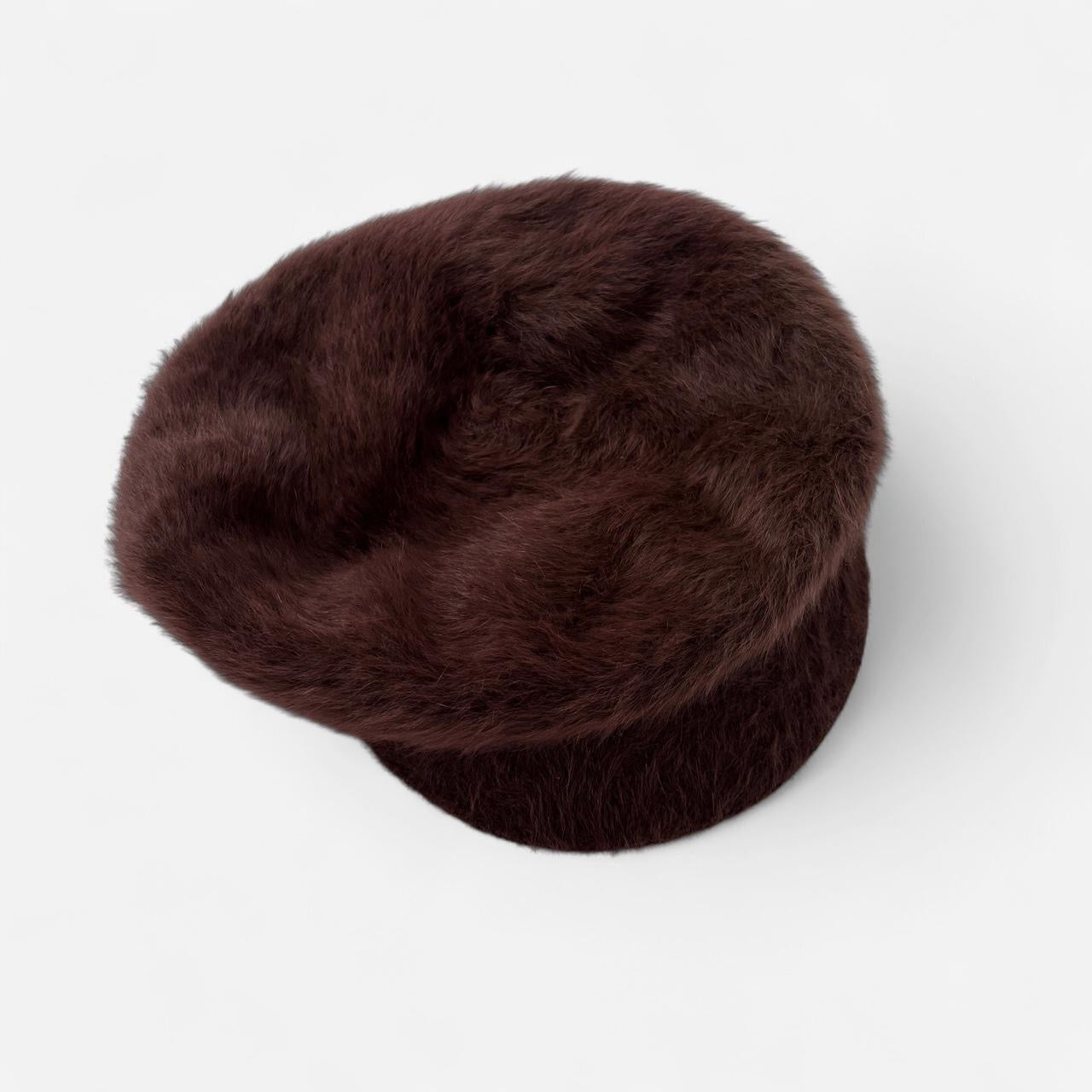 Angora Newsboy Cap