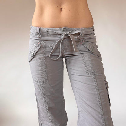 Y2K Low Rise Cargo Pants (XXS/XS)